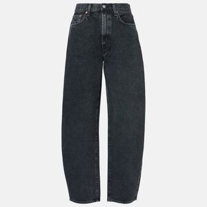 AGOLDE Washed Black Balloon/Barrel Leg Jeans